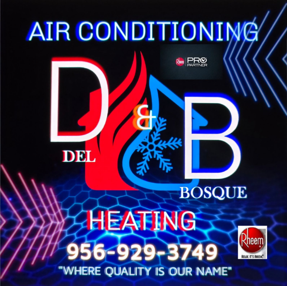 A sign for d & b air conditioning and heating