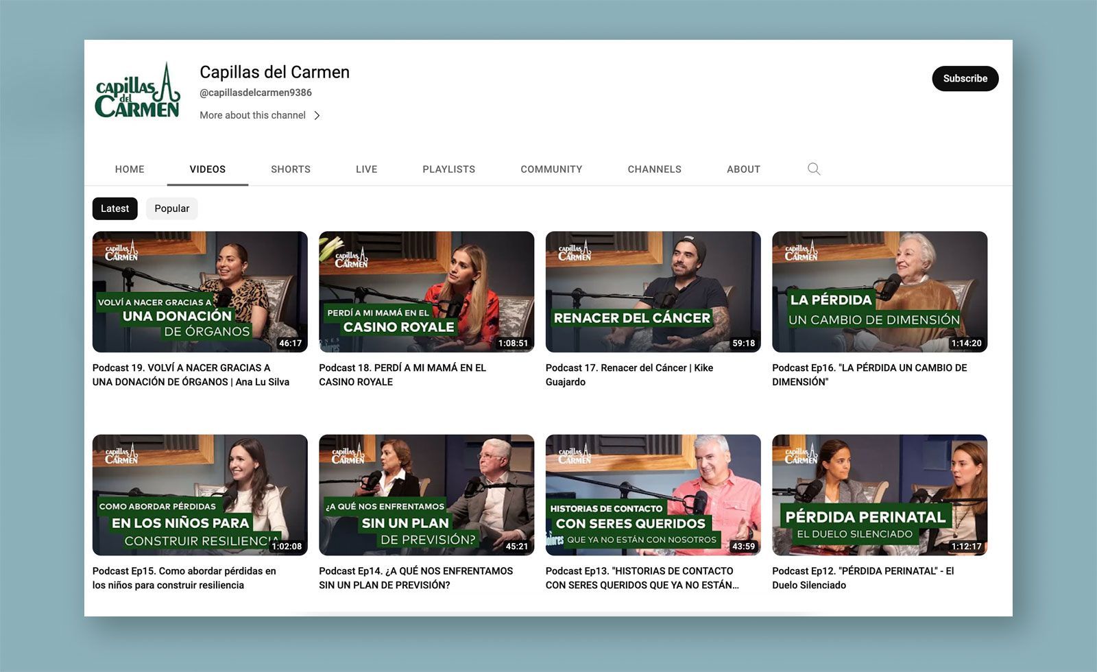 Redes sociales del proyecto