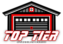 A logo for top tier overhead garage doors