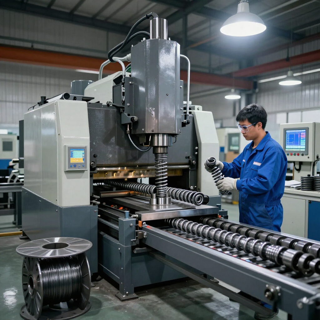 Proceso de fabricación de resortes industriales