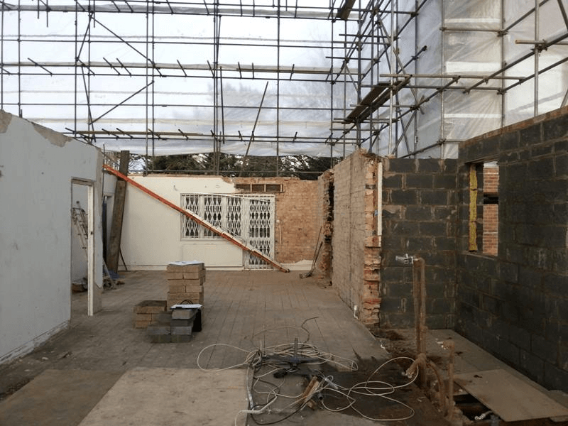 Inside of a house renovation in process