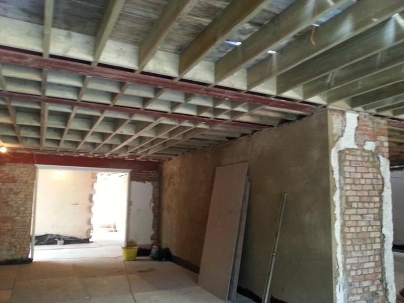 Further progress of roof extension