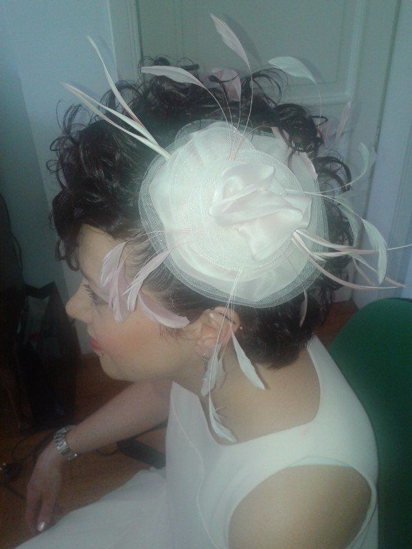 cappellino bianco da sposa