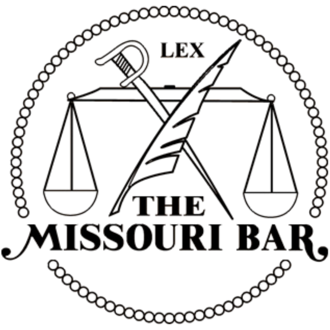 The Missouri Bar logo with scales, gavel, quill, and “LEX” in a circular border