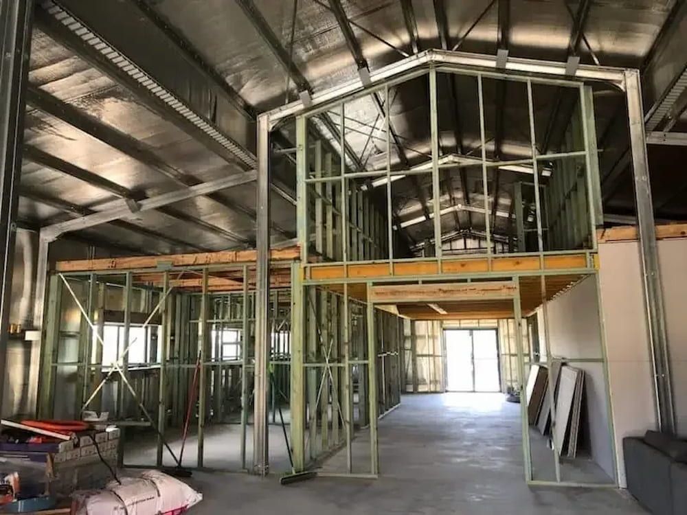 Interior Construction of a Building With a Metal Frame and a Wooden Loft — Nielsen Construction in Wagga Wagga, NSW
