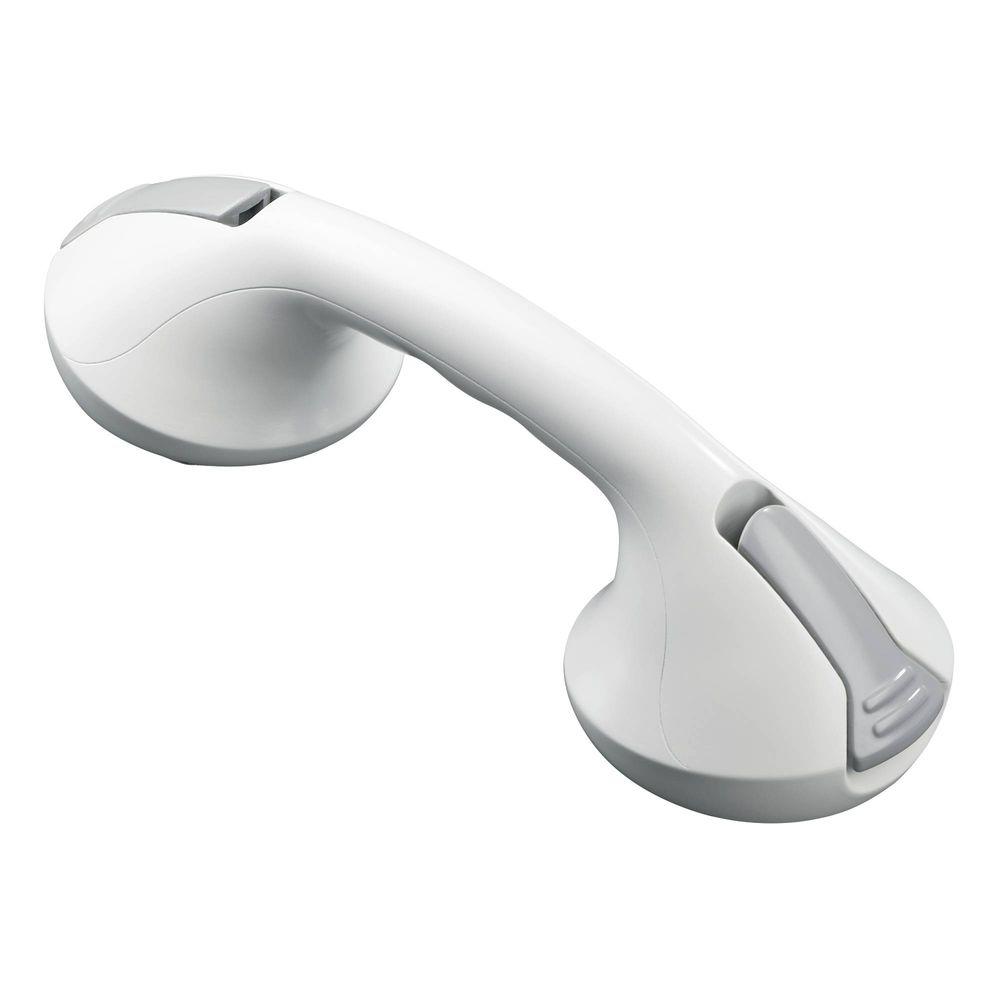 A white handle that looks like a telephone on a white background