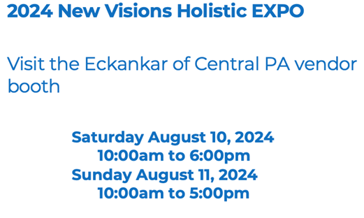 An advertisement for the 2024 new visions holistic expo