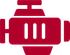 A simplified, red icon of an internal combustion engine.