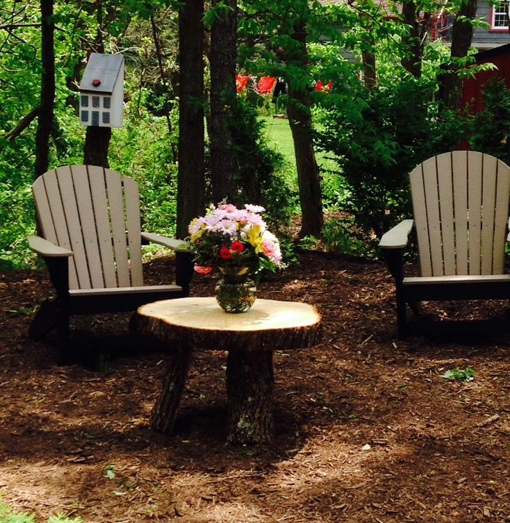 Sitting area in garden