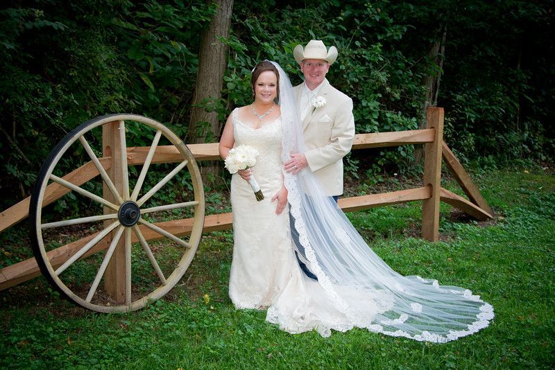 Bride and Groom in field