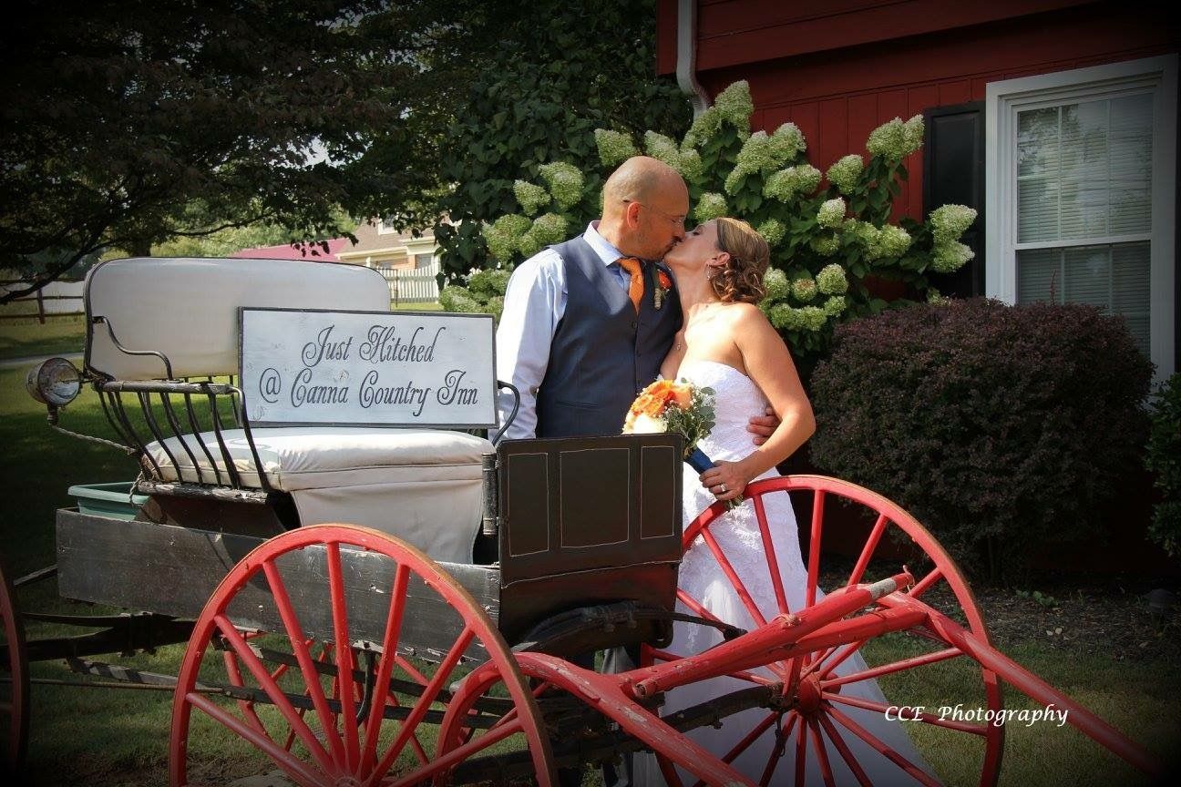Bride and Groom Kissing