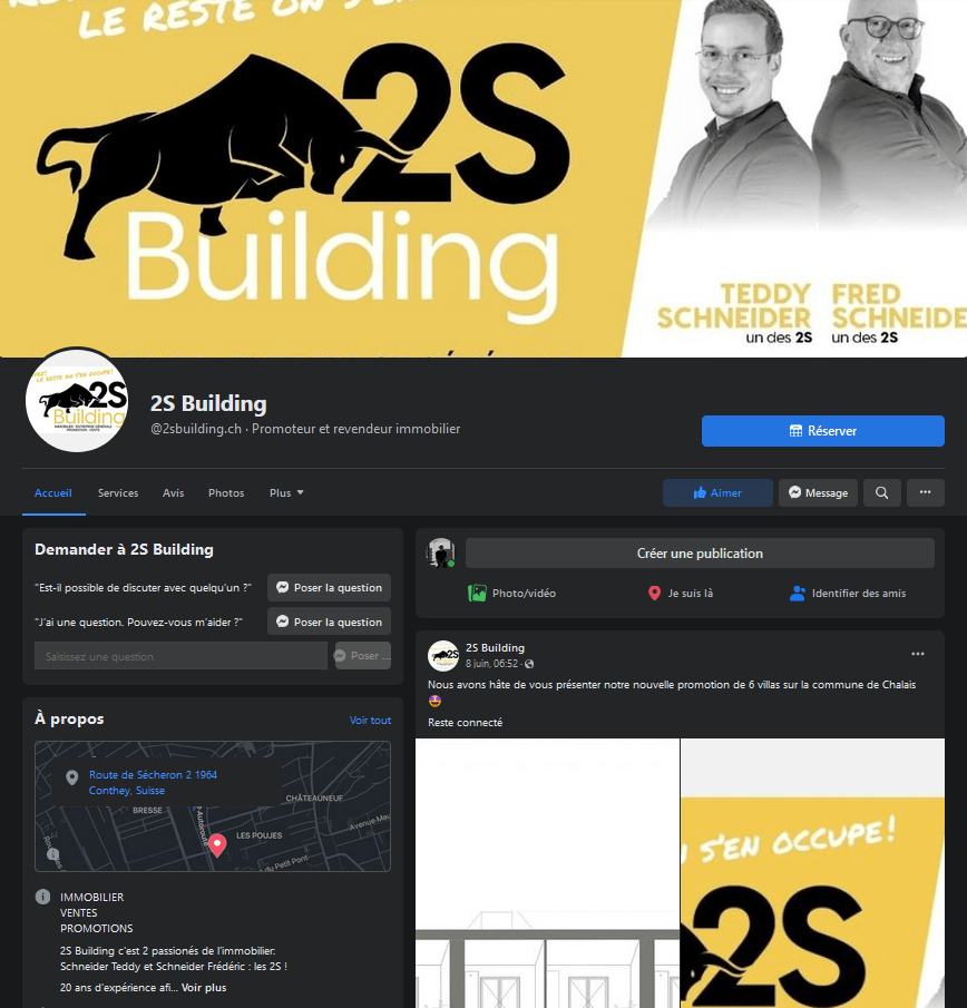 2S Building page Facebook