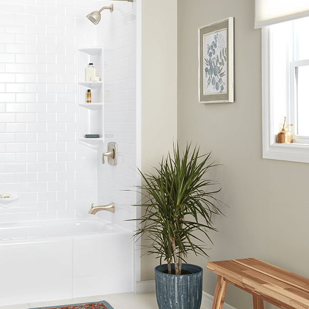 Clean and Bright Bathroom with White Subway Tile