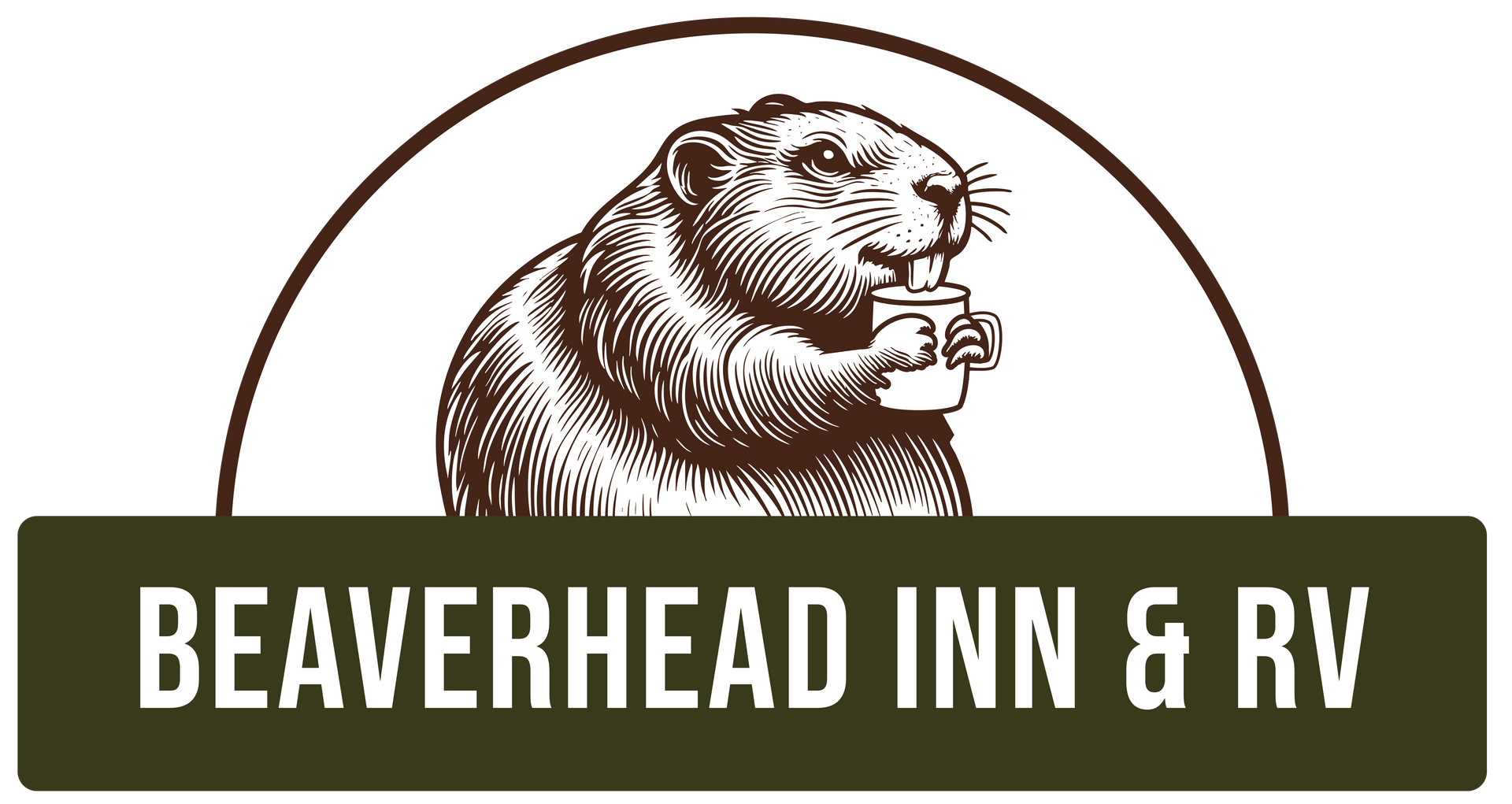 A beaver is holding a cup of coffee in its mouth.