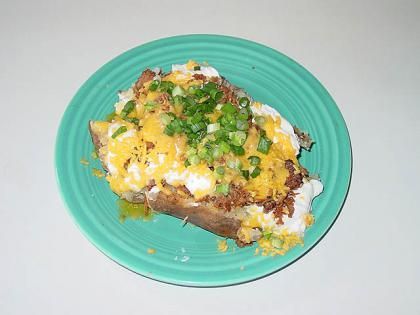 loaded barbecue baked potato