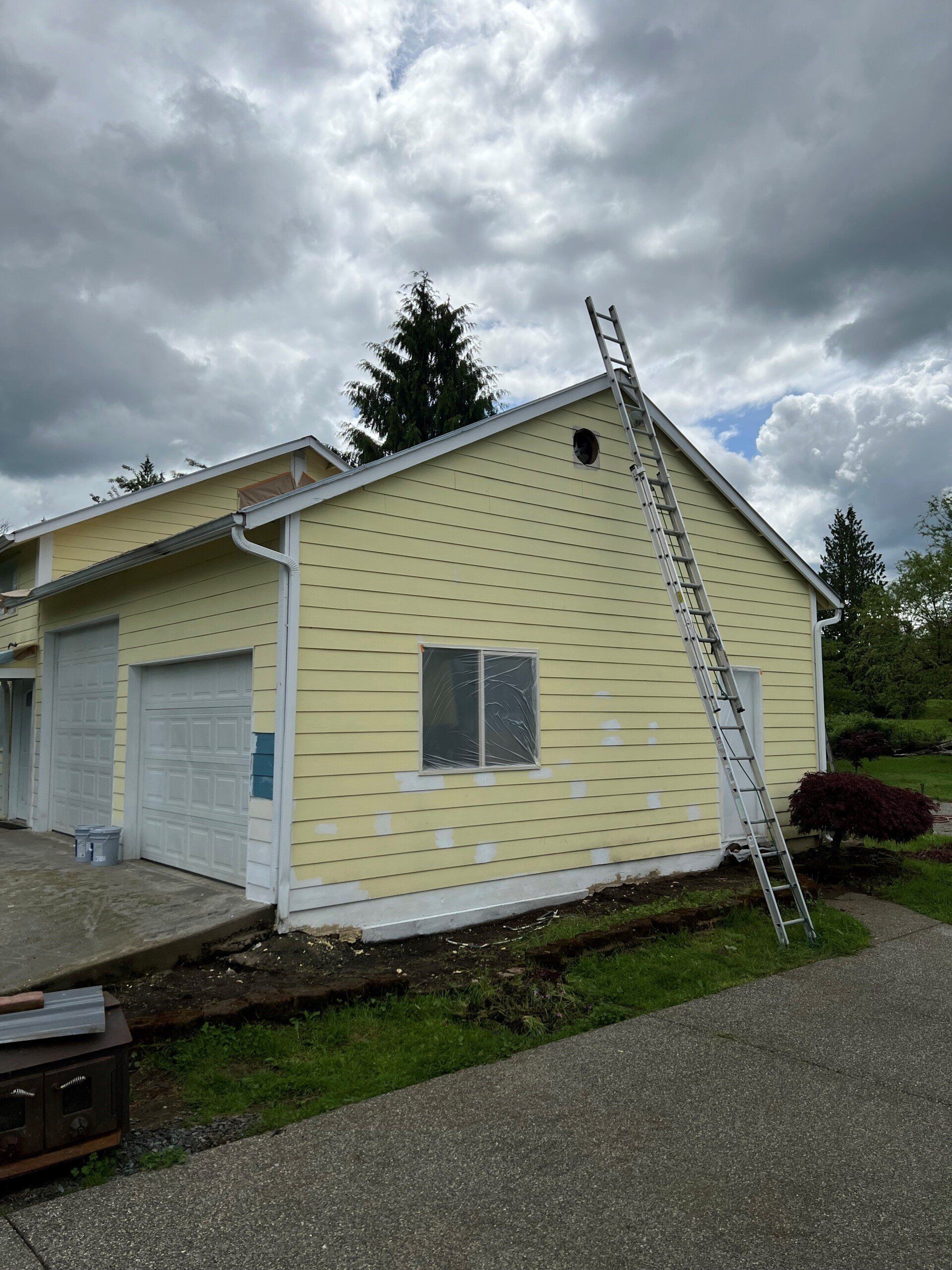 Before Exterior Painting to blue garage three — Seattle, WA — Cordeck Painting Services LLC