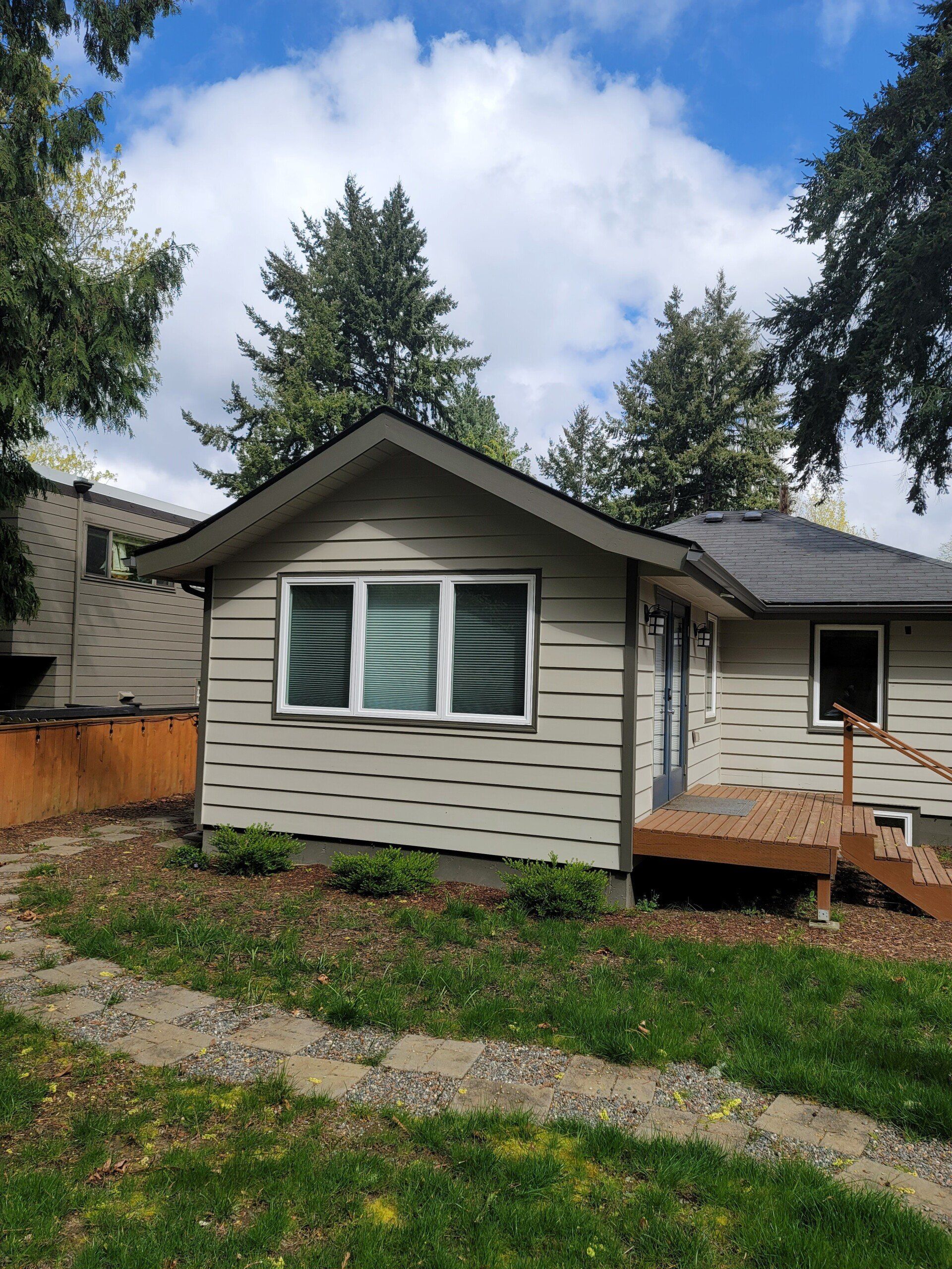 Before Exterior Painting with trees background number two — Seattle, WA — Cordeck Painting Services LLC