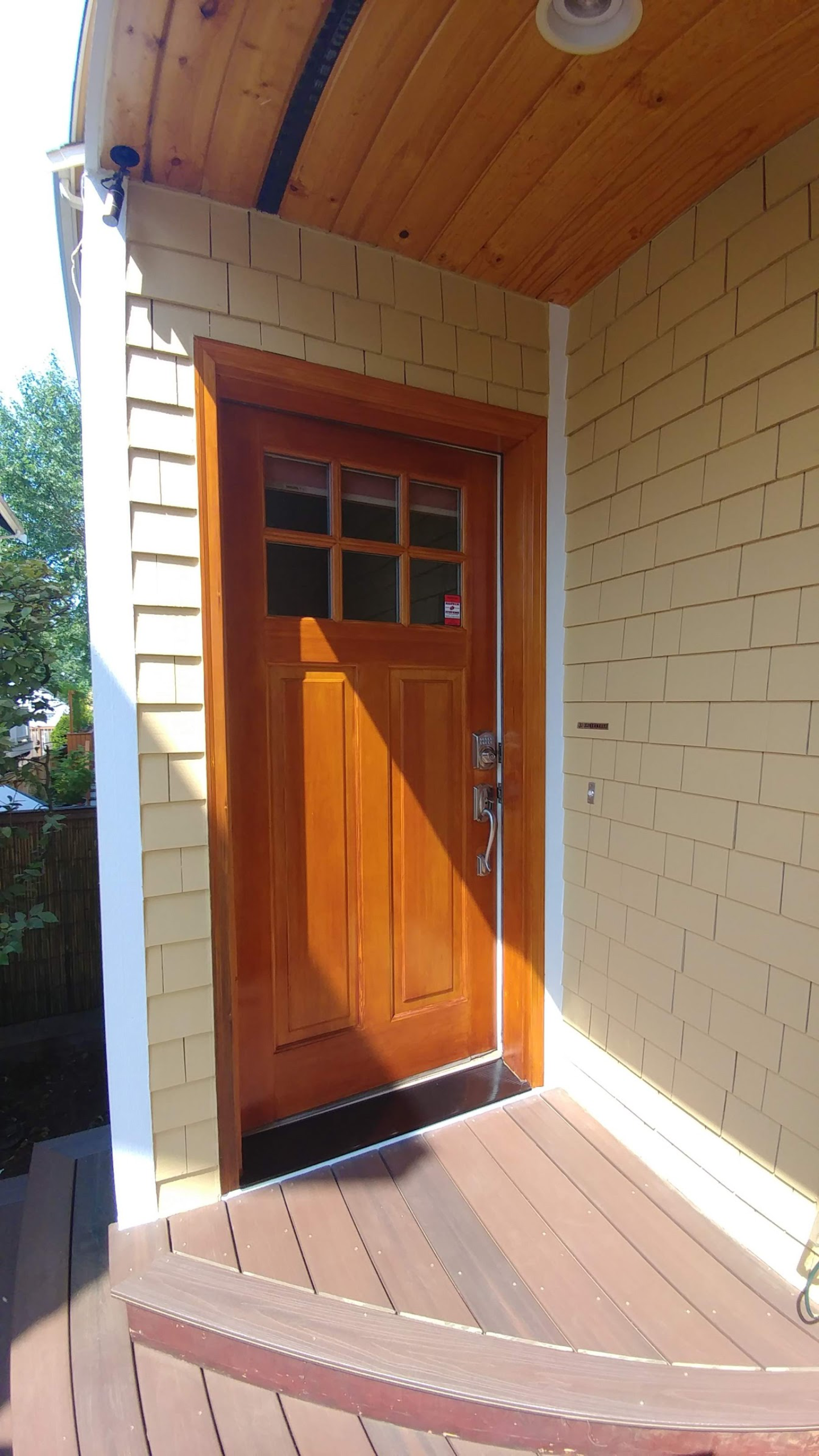 Door With Varnish — Seattle, WA — Cordeck Painting Services LLC