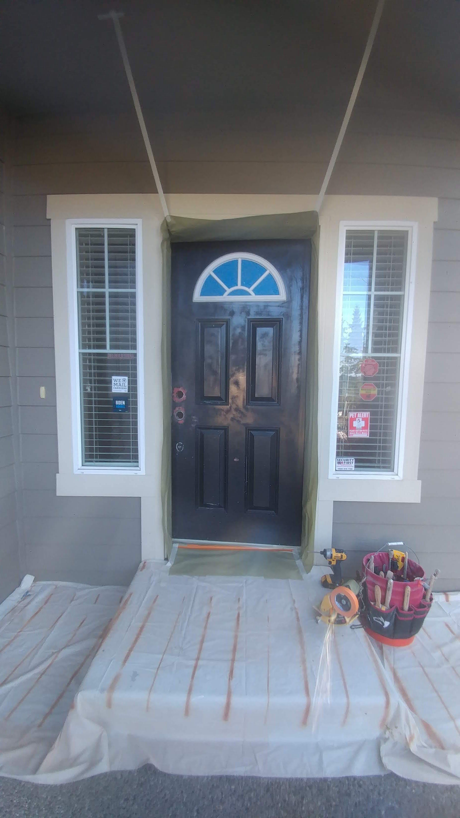 Door Being Paint — Seattle, WA — Cordeck Painting Services LLC