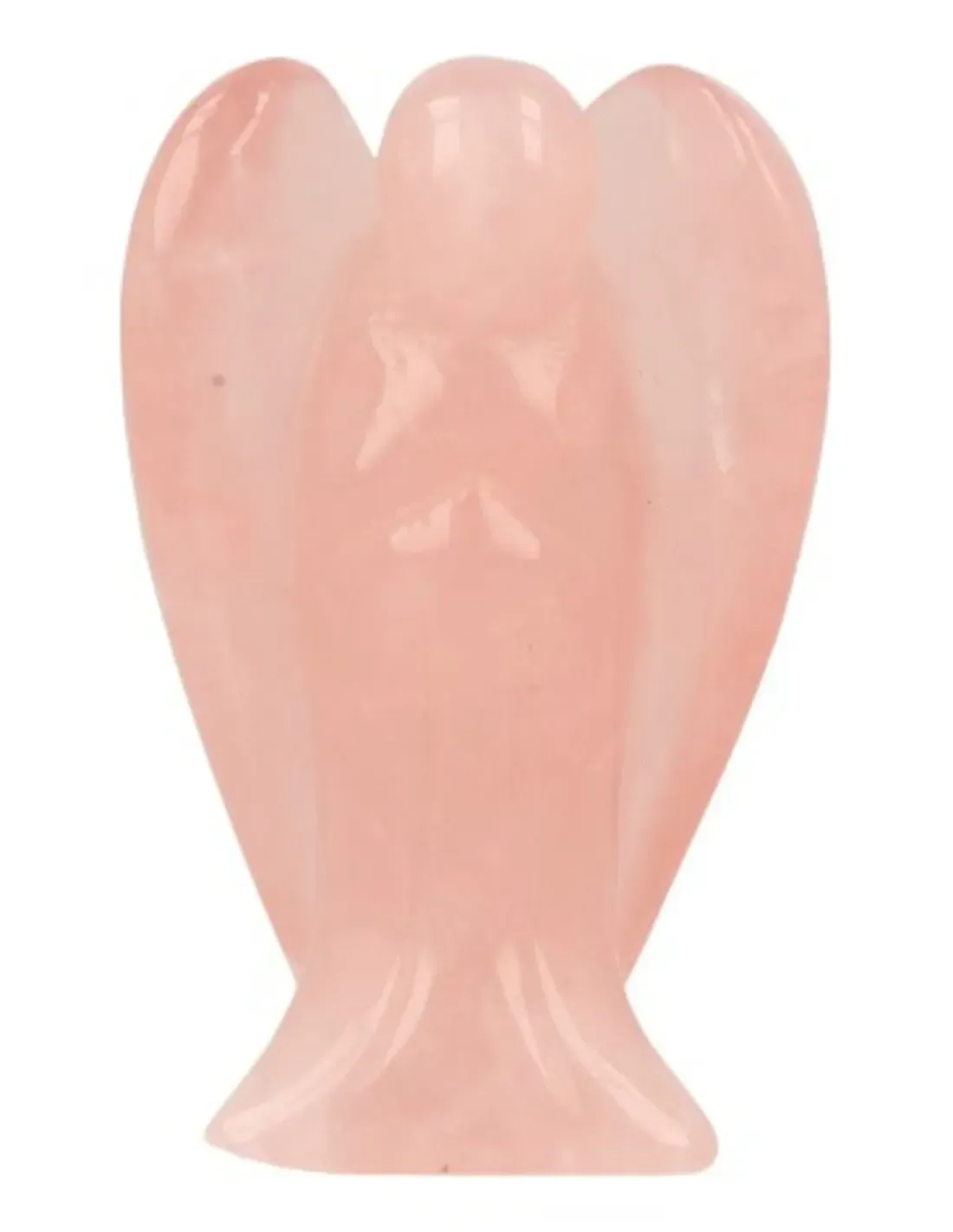 Roze kwarts staande engel 70 mm