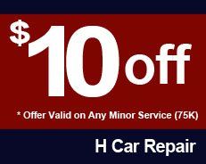 $10 Off, * Offer Valid on Any Minor Service (75K)