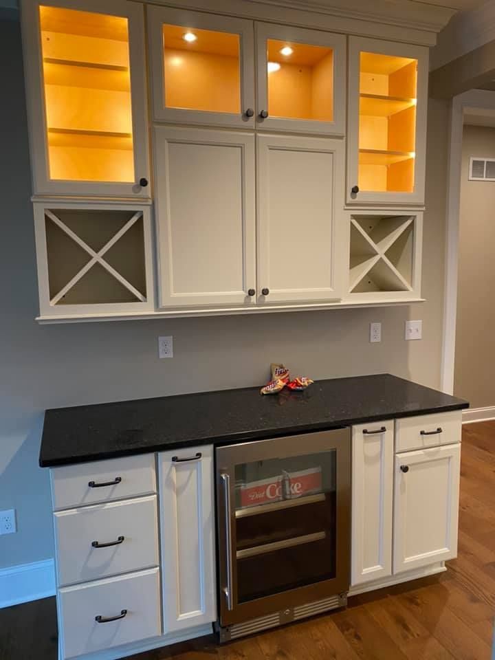 Custom Wet Bar with Built-In Cabinets