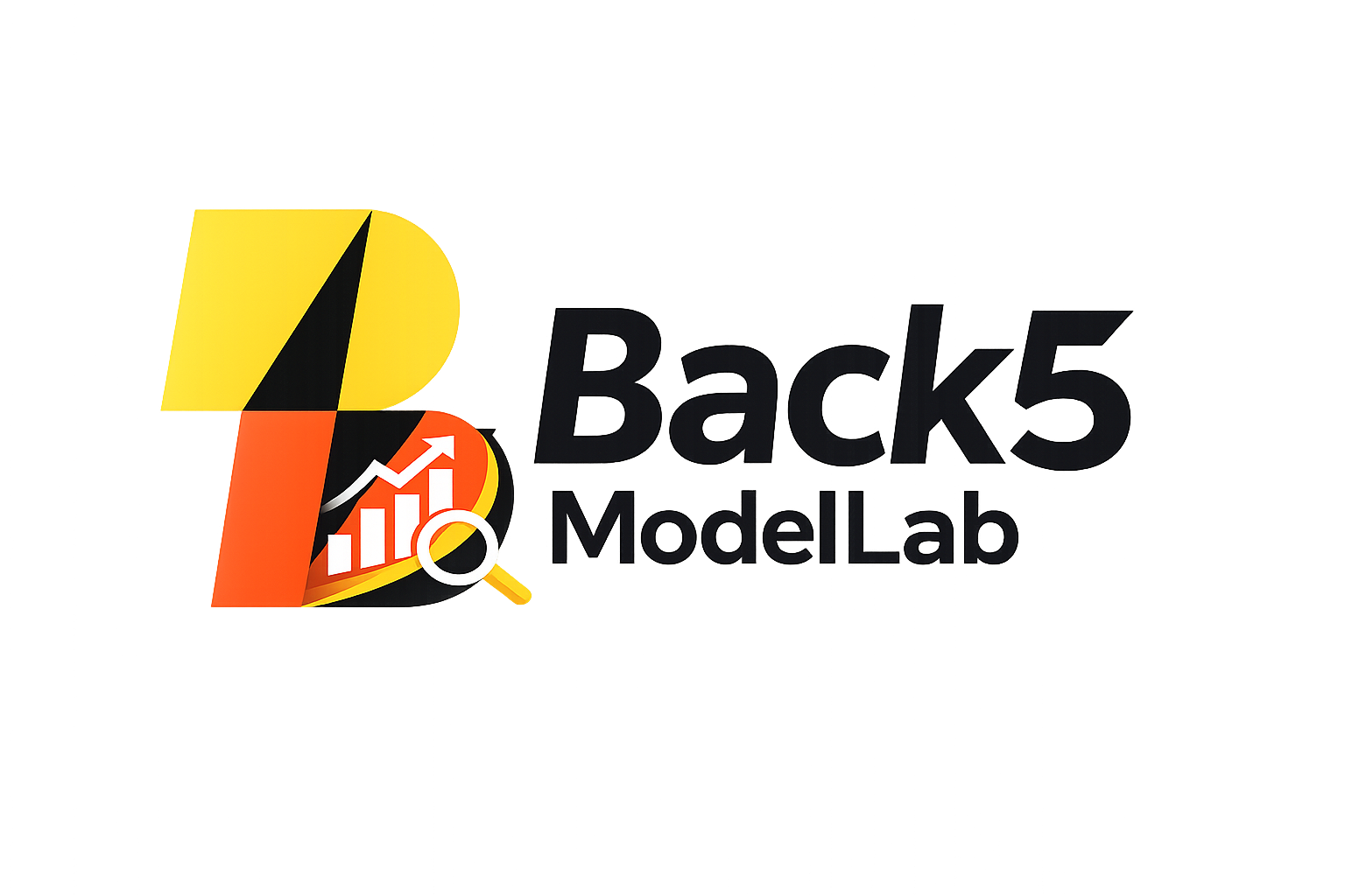 Logo for Back5 ModelLab, featuring a stylized 