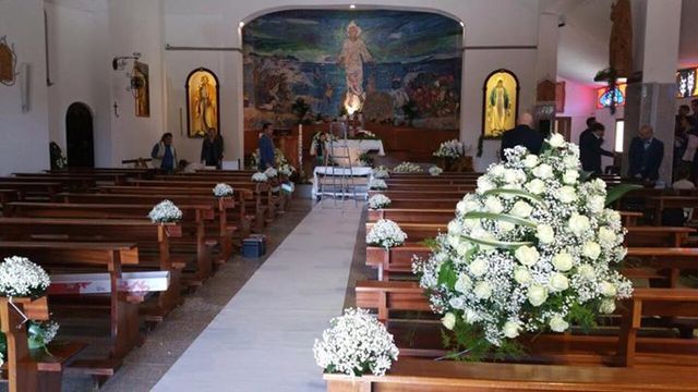 allestimento per matrimonio in chiesa