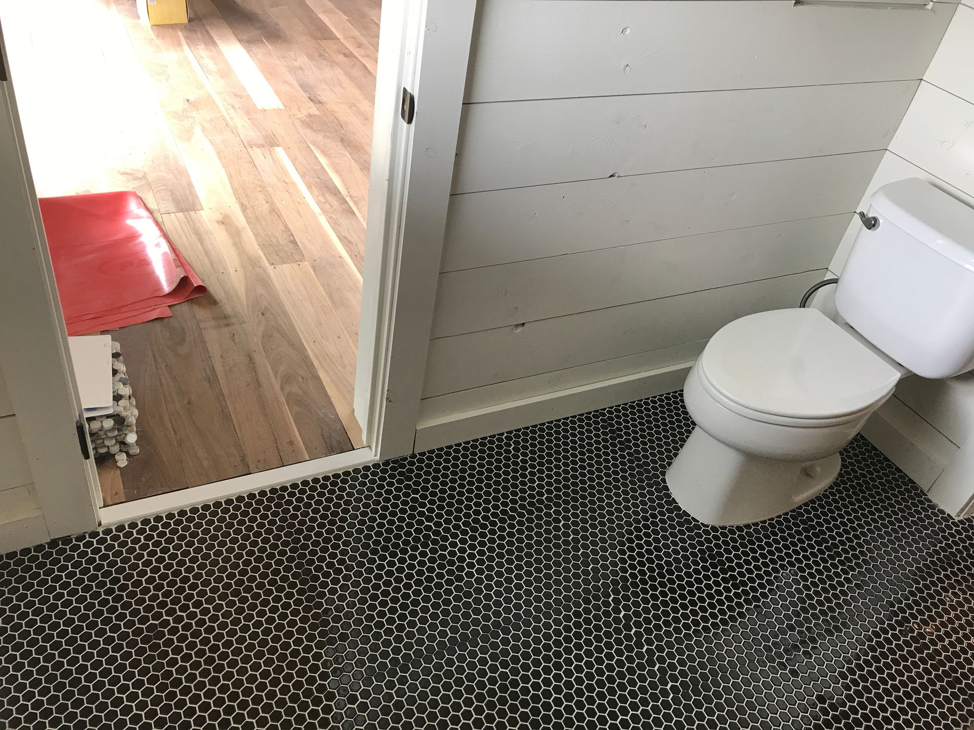 Repairman Restoring Old Parquet Hardwood Floor