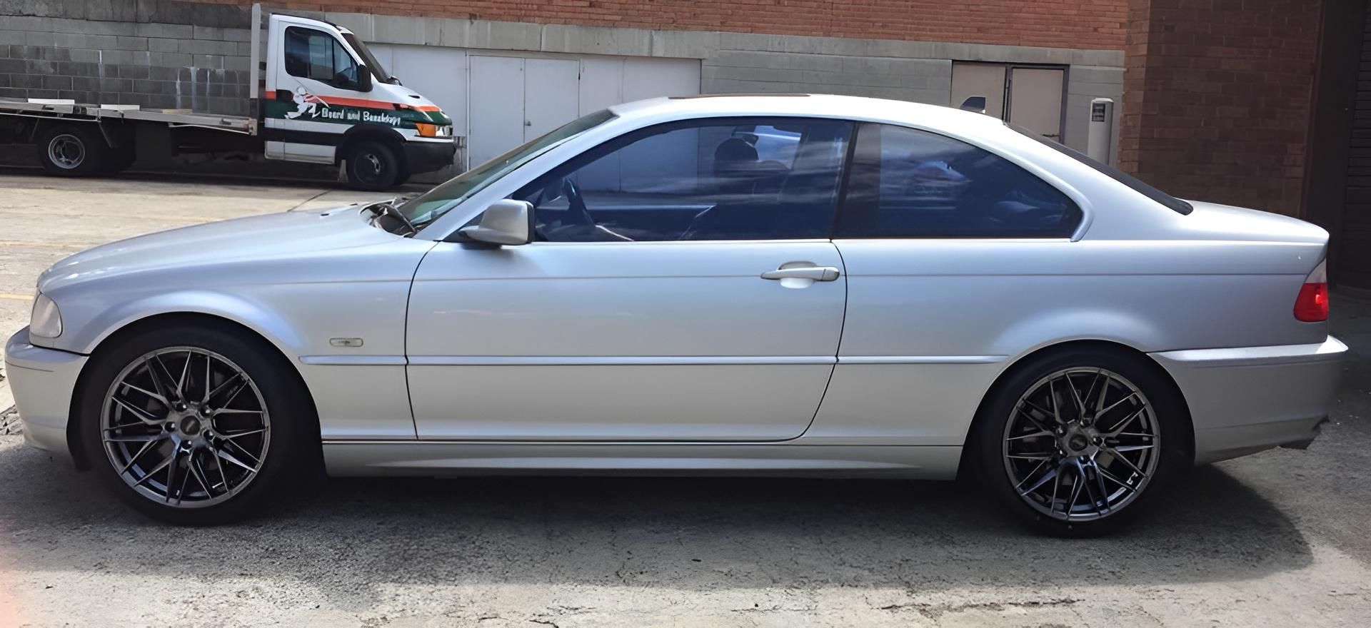 Silver Bmw Coupe Parked on a Paved Surface — Stamford Tyres In Ballarat Central, VIC