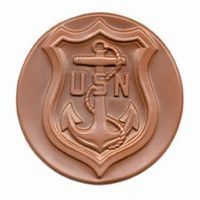 Bronze United States Navy insignia with anchor and 