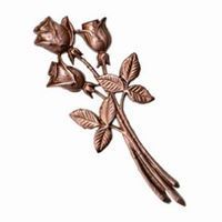 Bronze rose bouquet brooch.