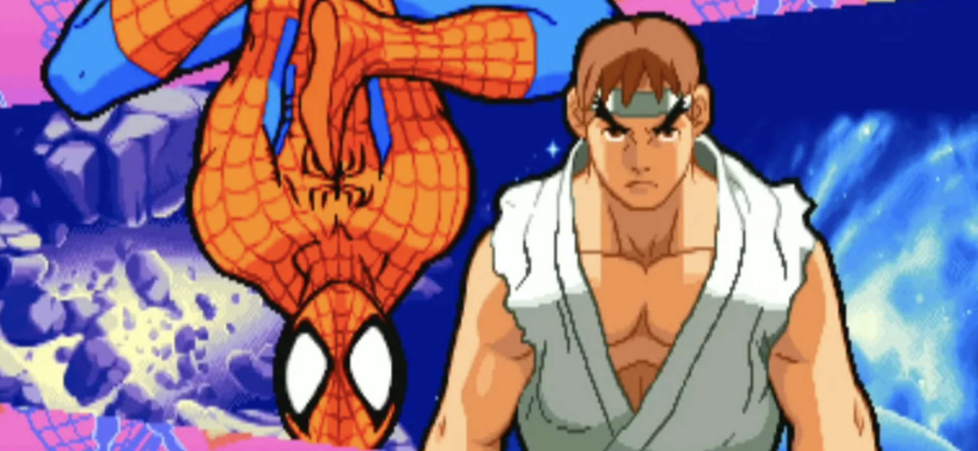 Marvel Super Heroes Vs Street Fighter Gameplay