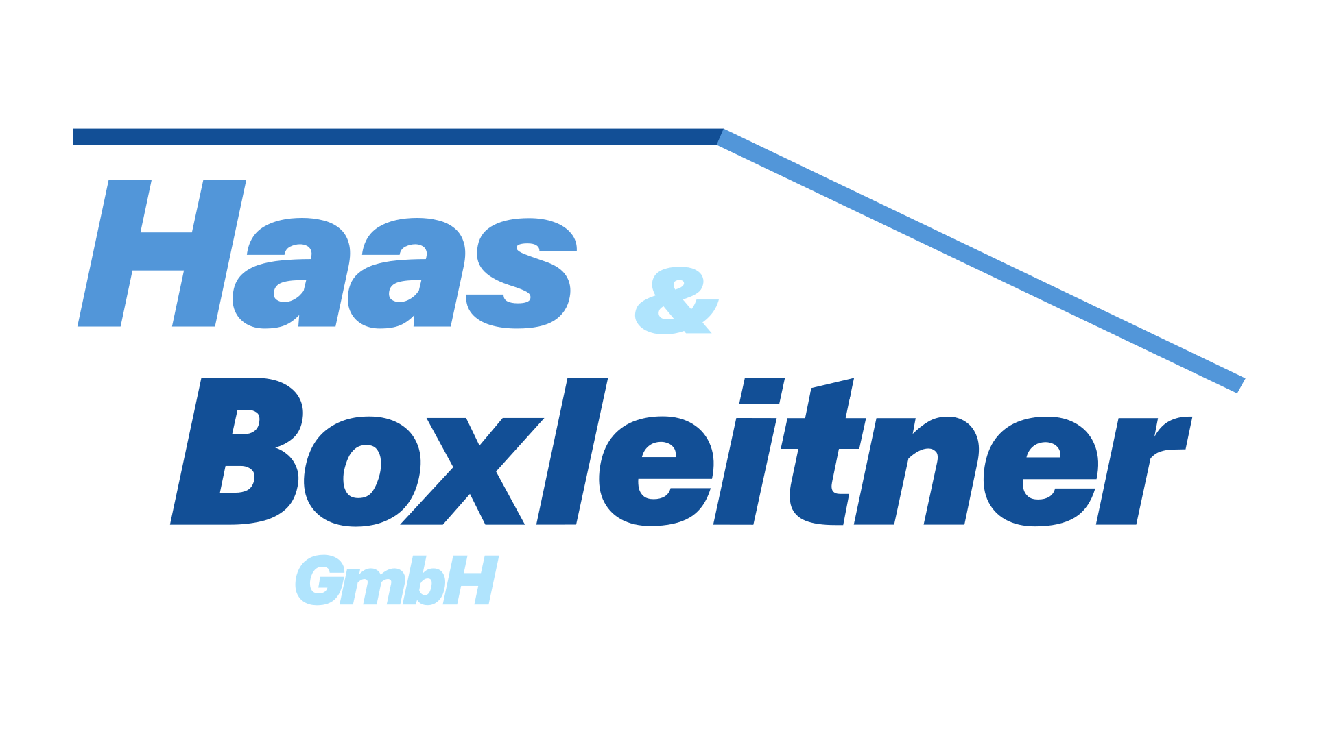 Ein blau-weißes Logo für die Haas & Boxleitner GmbH