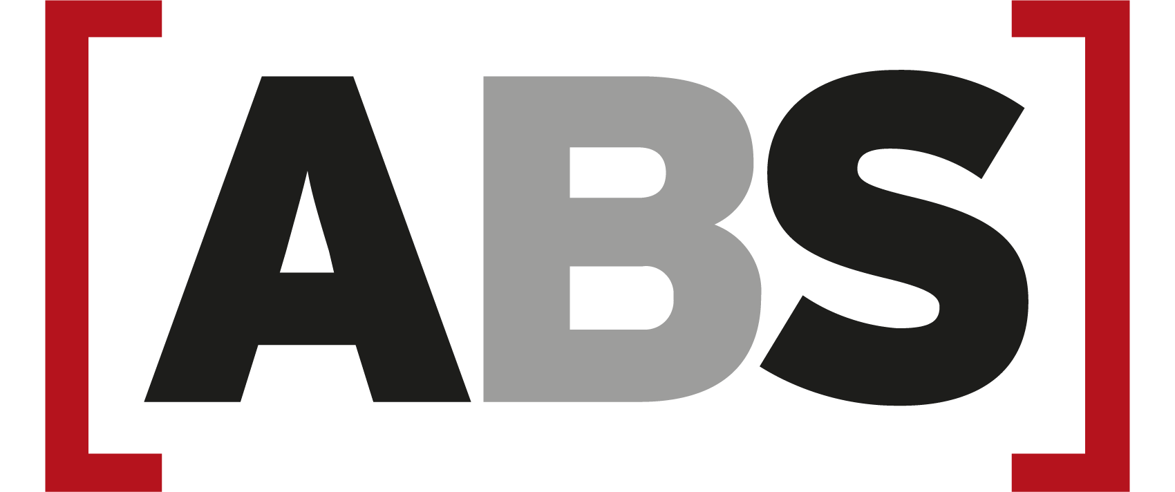 Das Wort „ABS“ ist in Schwarz und Grau auf weißem Hintergrund geschrieben.