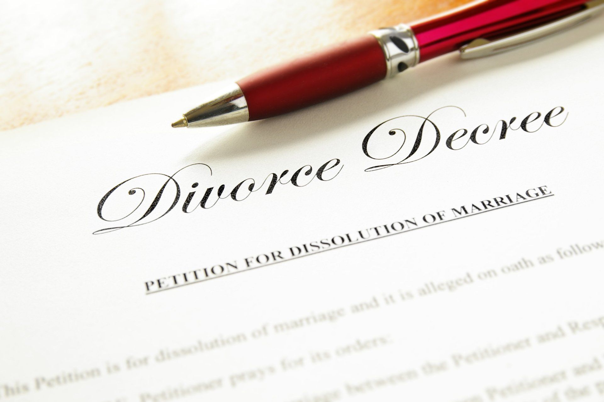 Child Custody & Divorce Law agreement