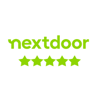 the nextdoor logo is green and has five stars on it .