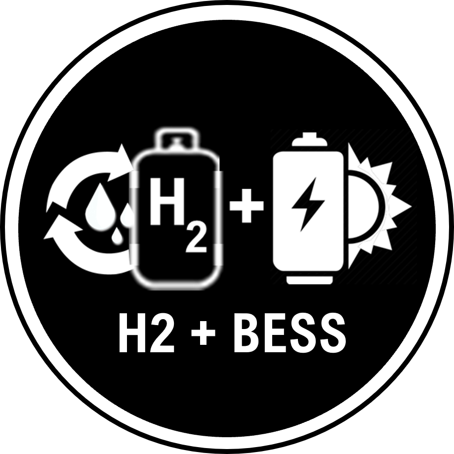 battery energy storage systems (BESS) and  green hydrogen (H2) storage