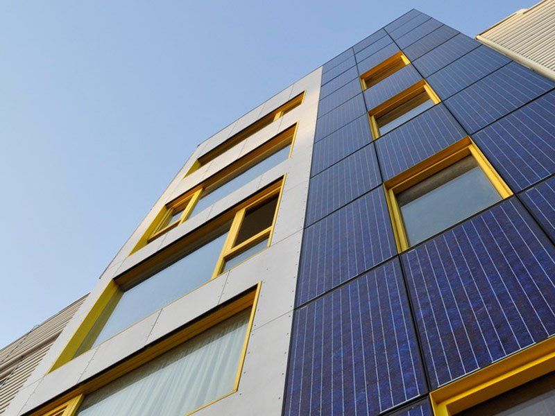 Fully-Integrated Solar Panel Facade.