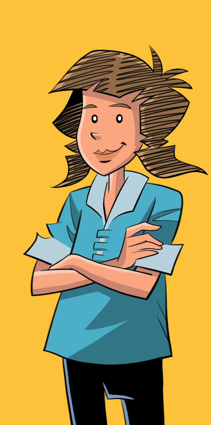 Ania : une jeune une fille au sourire narquois avec les bras croisés