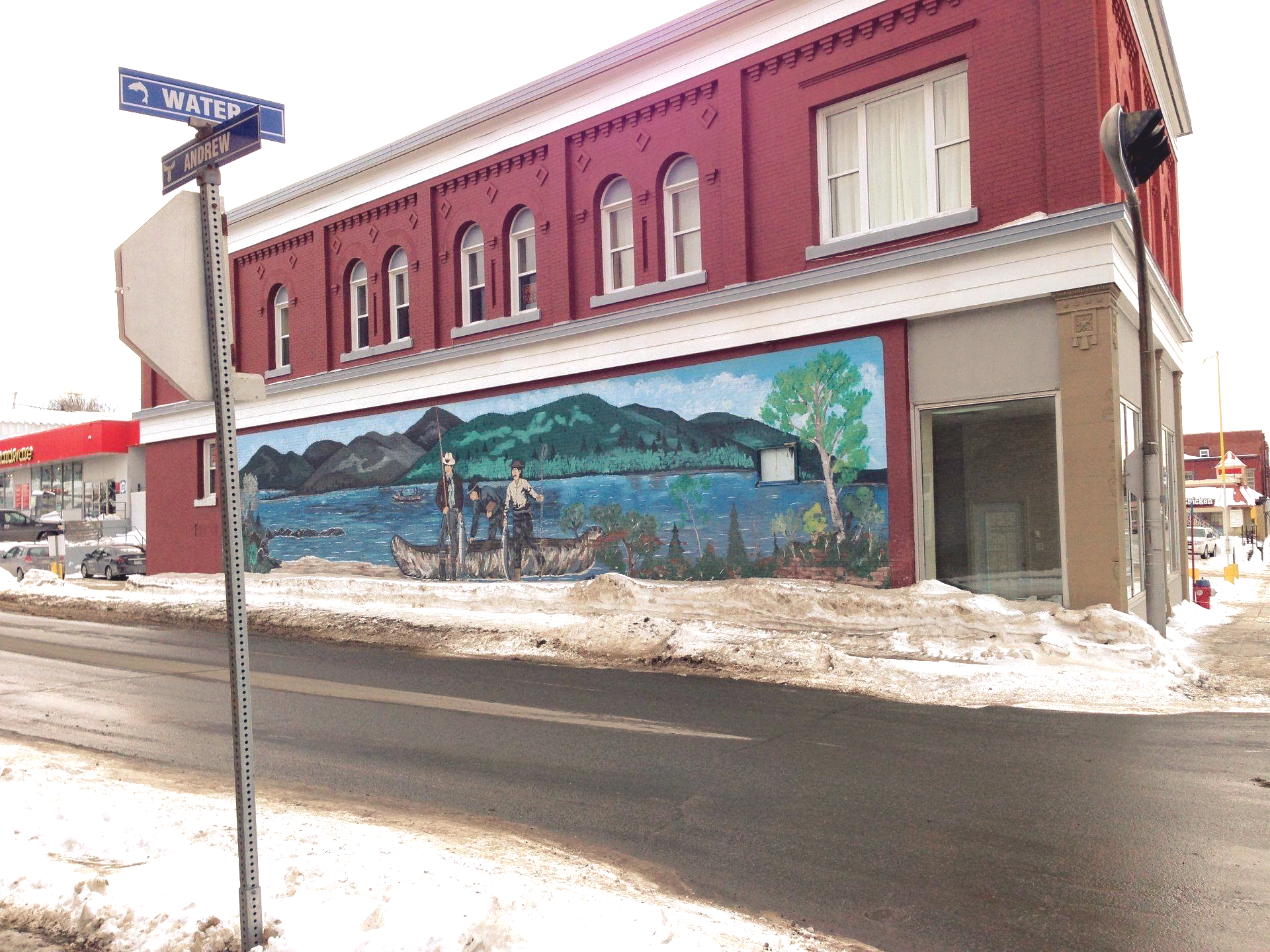 Une murale dans la ville de Campbellton.