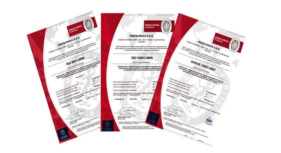 INGESLINGAS S.A.S - Certificados
