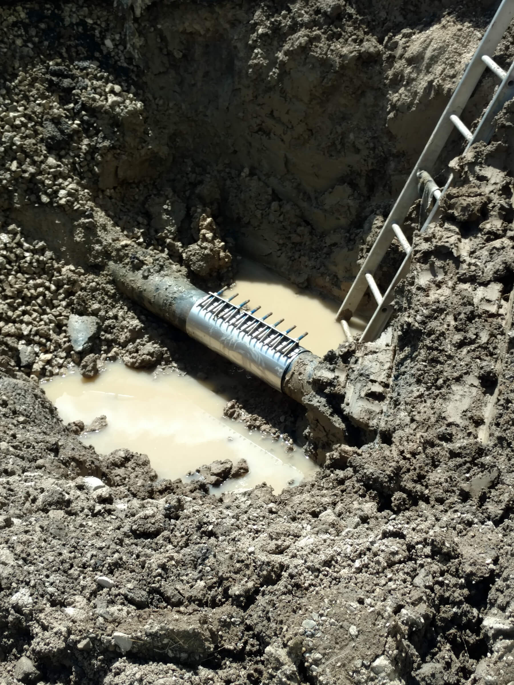 During the process of a drain repair in Sandusky Ohio.