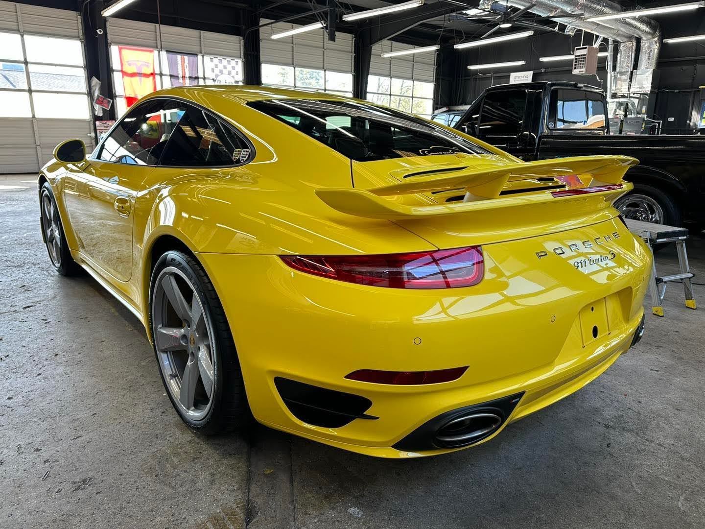 ceramic coating yellow car