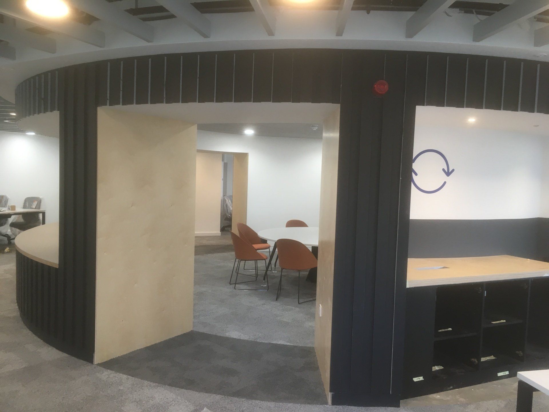 divider for the dining area