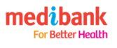 Medibank logo: Red text