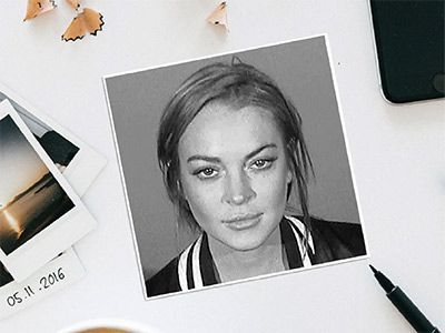 A black and white photo of a woman taken in 2016