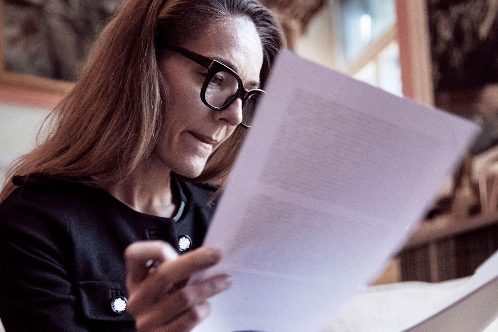 Woman reviewing her estate plan.