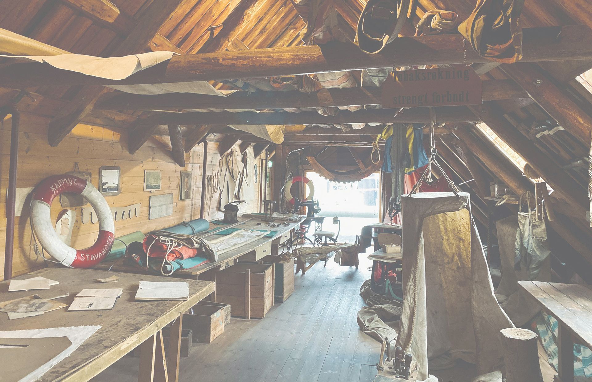 Image of an attic packed with belongings.