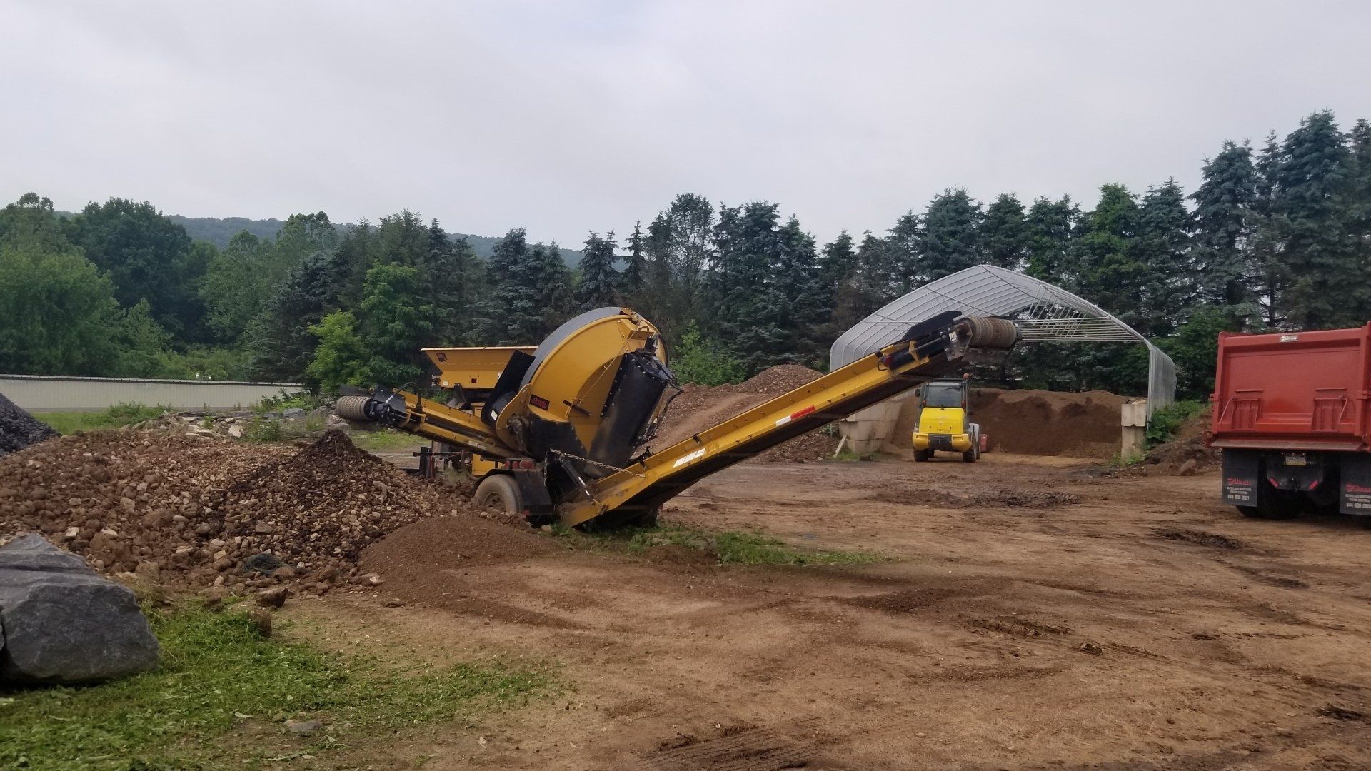 We screen our own materials to remove as many rocks as possible.